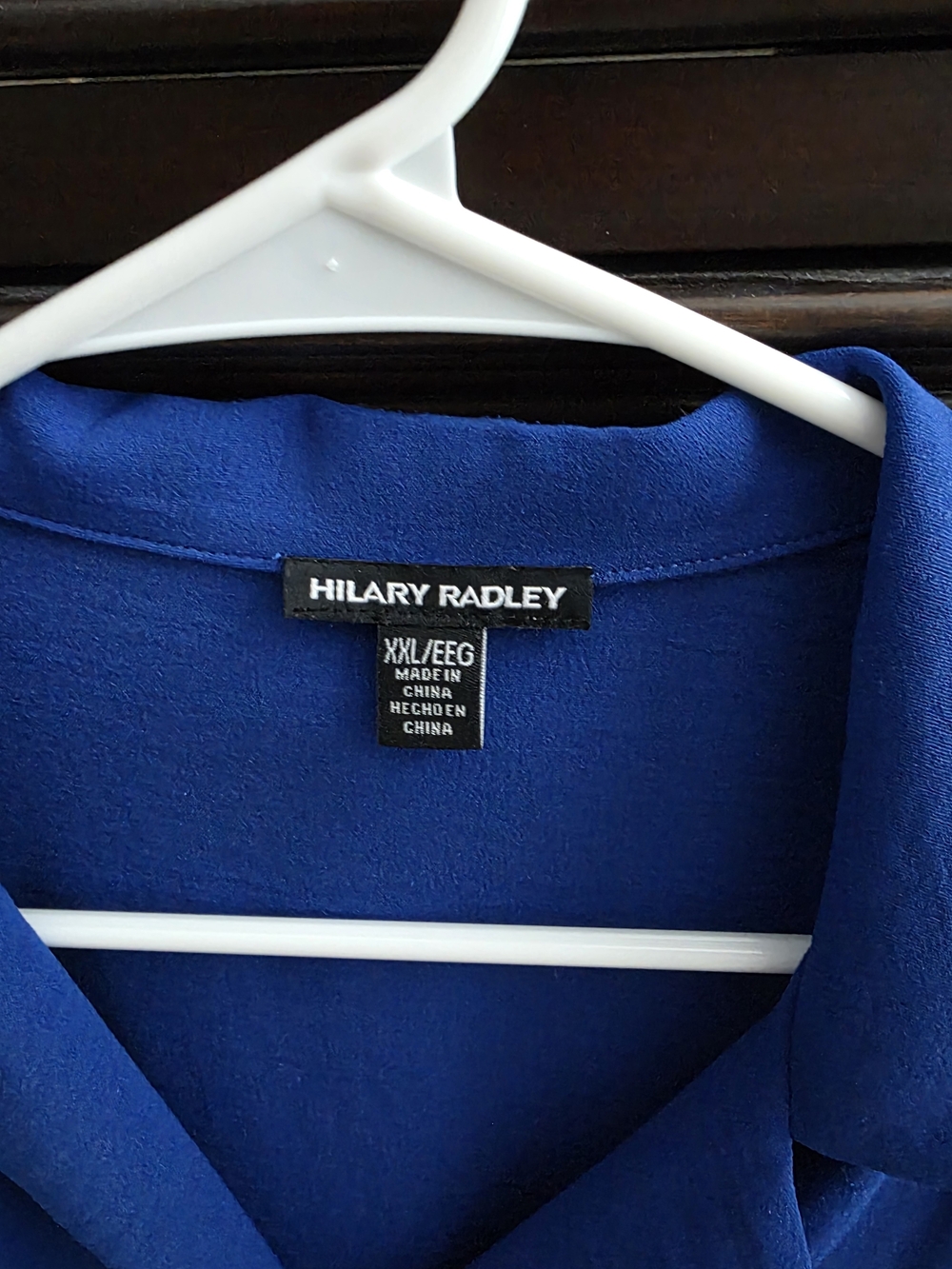 Hilary Radley Royal Blue Blouse
